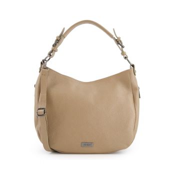 Geanta de umar -  piele naturala - 3 buzunare externe - maro - 33x28x10cm