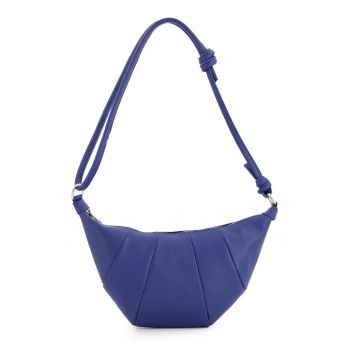 Geanta de umar  piele naturala - granat - 32x17x6cm - 115cm curea