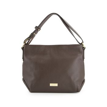 Geanta de umar -  piele naturala - maro - 34x25x13cm - lungime curea 88cm