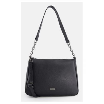 Geanta de umar -  piele naturala - neagra - 31x22x10cm - cu curea detasabila