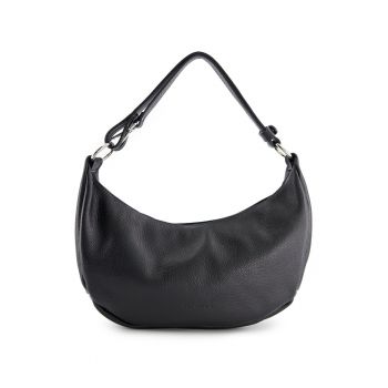 Geanta de umar -  piele naturala - neagra - 40x26x10cm - 3 buzunare interioare - 1 buzunar exterior