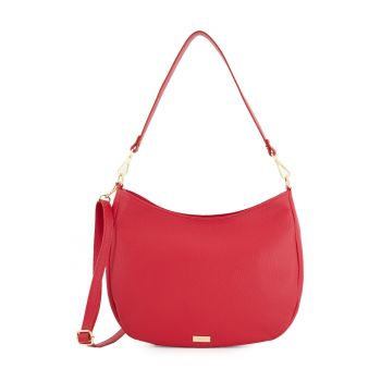 Geanta de umar  piele naturala - rosie - 25x32x8 -5cm - cu manere si curea detasabile