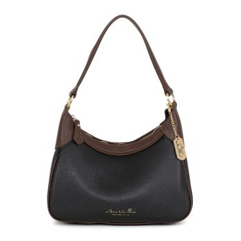 Geanta din piele cu bareta de umar detasabila