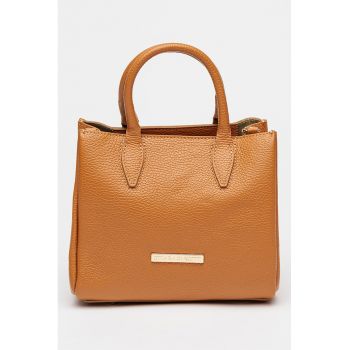 Geanta din piele cu bareta de umar detasabila