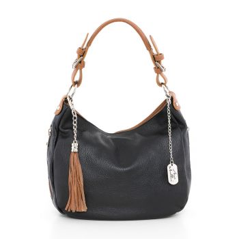 Geanta hobo de piele cu buzunare cu fermoar Fiorella