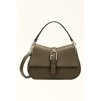 Geanta mica din piele cu bareta de umar Flow