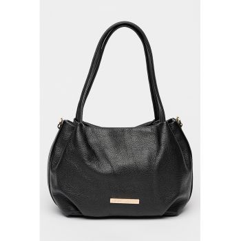 Geanta tote de piele cu bareta detasabila