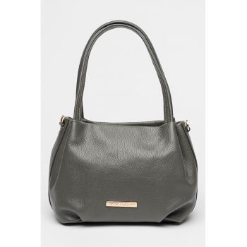 Geanta tote de piele cu bareta detasabila