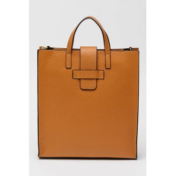 Geanta tote de piele cu bareta detasabila