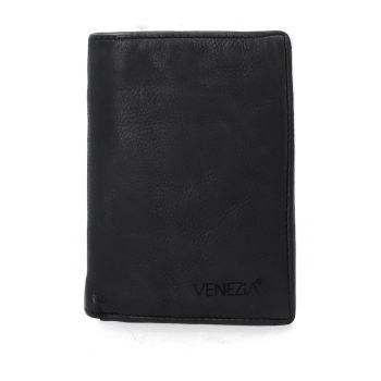 Portofel barbati -  piele naturala - negru - 11 -5x9cm
