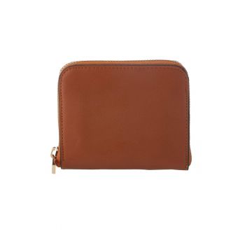 Portofel Starla -  Piele ecologica - 12x10x3 cm - Maro