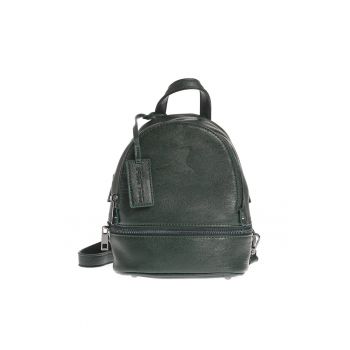 Rucsac casual mini verde cu bretele detasabile