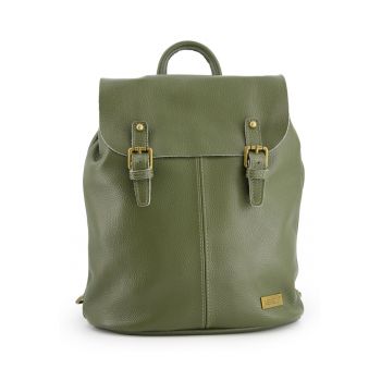 Rucsac dama  din piele naturala granat - 34x34x13cm - 3 buzunare interioare - 1 buzunar exterior - curea detasabila max 87cm