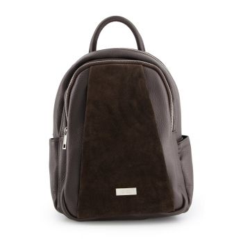 Rucsac dama  piele naturala 34x24x11cm - 5 buzunare - curea max 90cm