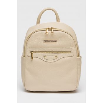 Rucsac de piele cu aplicatie logo