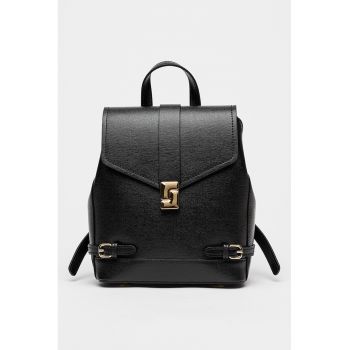 Rucsac de piele cu clapa