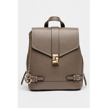 Rucsac de piele cu clapa