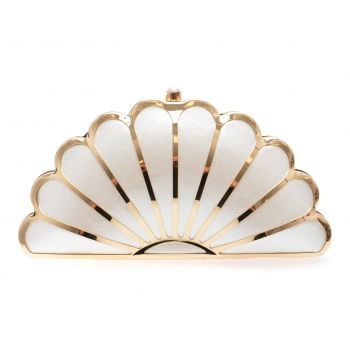 Geanta ALDO alba, ARIELCLUTCH 976, din piele ecologica