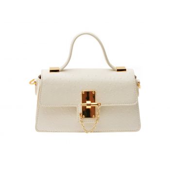 Geanta ALDO alba, CALLUNA 100, din piele ecologica