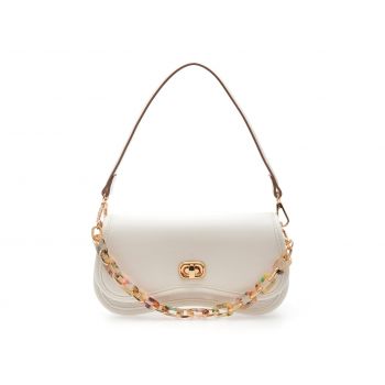 Geanta ALDO alba, CLAPPERTON 100, din piele ecologica