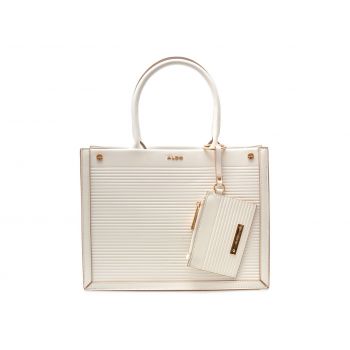 Geanta ALDO alba, DASPIAS 100, din piele ecologica