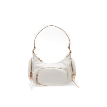 Geanta ALDO alba, PPIPERR 100, din piele ecologica