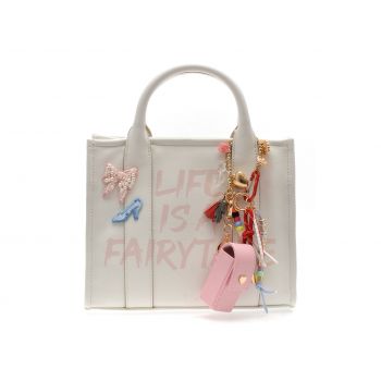 Geanta ALDO alba, PRINCESSTOTE 100, din piele ecologica