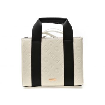 Geanta ALDO alba, QIANWANN 001, din piele ecologica