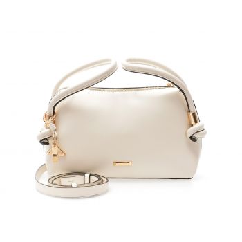 Geanta ALDO alba, VALEREL 100, din piele ecologica