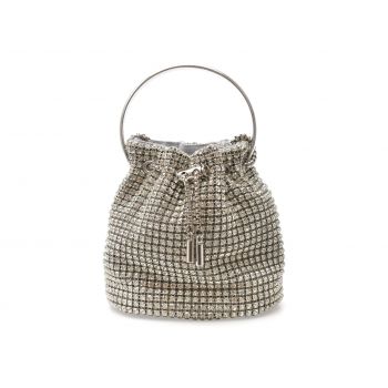 Geanta ALDO argintie, BLING BUCKET 040, din metal
