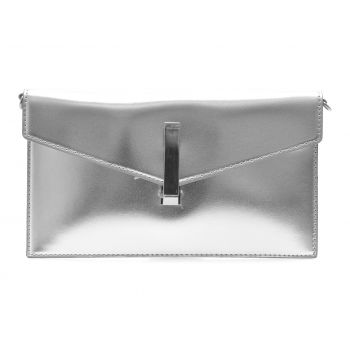 Geanta ALDO argintie, LARAMISA 040, din piele ecologica