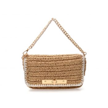 Geanta ALDO bej, SUNBLOOM 109, din material textil