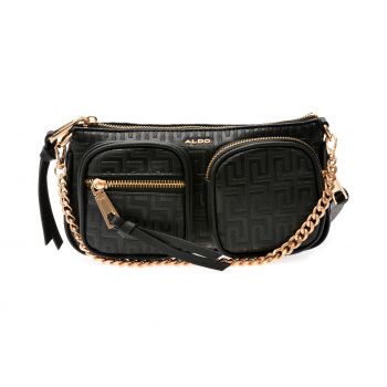 Geanta ALDO neagra, EVERYDAY 007, din piele ecologica