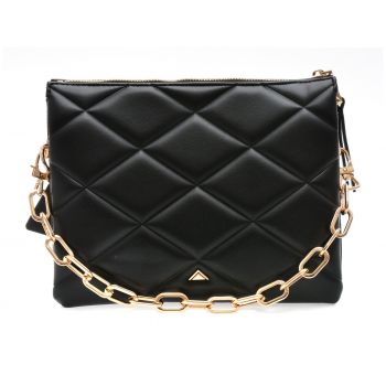 Geanta ALDO neagra, SOFTQUILT 001, din piele ecologica