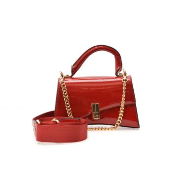 Geanta ALDO rosie, LUCENA 600, din piele ecologica lacuita