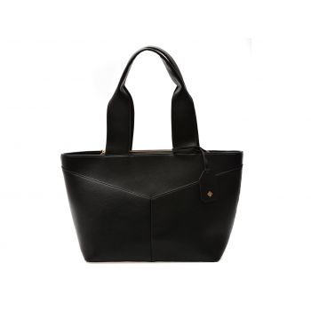 Geanta CALL IT SPRING neagra, SAAGE 001, din piele ecologica de firma originala