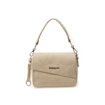 Geanta DESIGUAL alba, SAXPA9, din piele ecologica