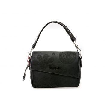 Geanta DESIGUAL neagra, SAXP53, din piele ecologica