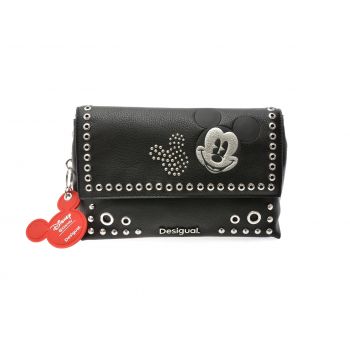 Geanta DESIGUAL neagra, SAXP74, din piele ecologica