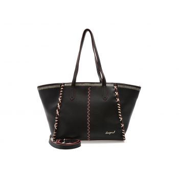 Geanta DESIGUAL neagra, WAXP95, din piele ecologica