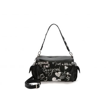 Geanta DESIGUAL neagra, WAXPA6, din piele ecologica