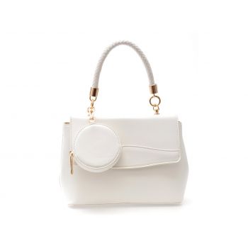 Geanta EPICA alba, 43, din piele ecologica