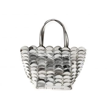 Geanta EPICA argintie, 354, din piele ecologica
