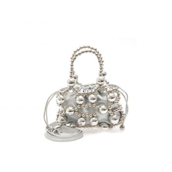 Geanta EPICA argintie, 907, din piele ecologica