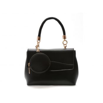 Geanta EPICA neagra, 43, din piele ecologica