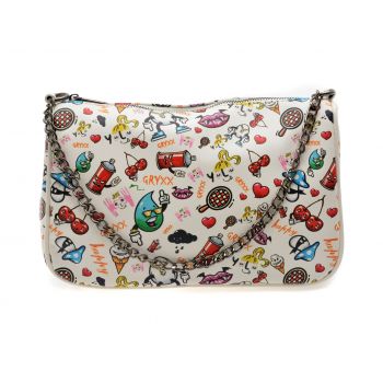 Geanta GRYXX alba, 2400331, din piele ecologica