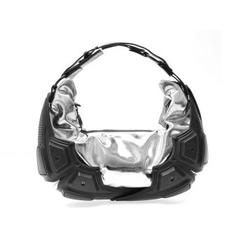 Geanta GRYXX argintie, 18803, din piele ecologica