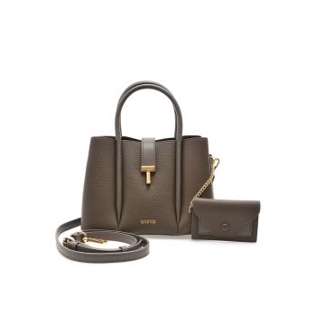 Geanta GRYXX gri, 1273, din piele ecologica