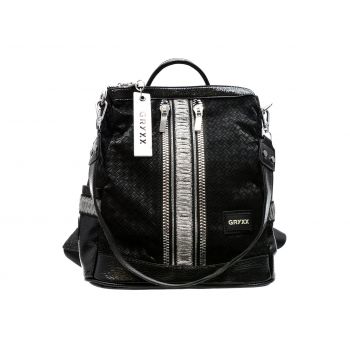 Geanta GRYXX neagra, 6410, din piele ecologica