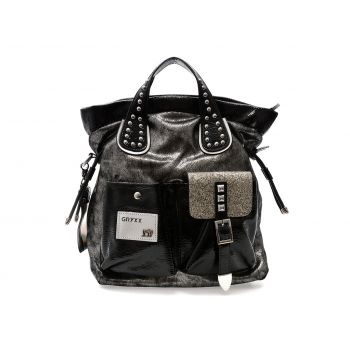 Geanta GRYXX neagra, 64148, din piele ecologica